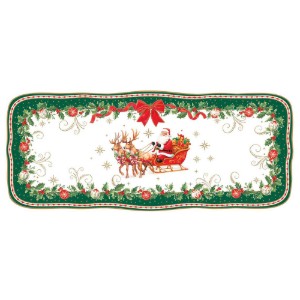 Platou servire, portelan, 36x15cm, "Christmas Heritage" - Easy Life