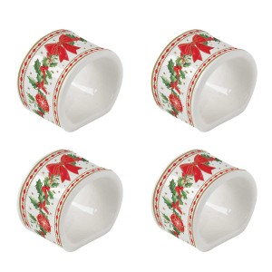Set 2 inele pentru servetele, portelan, 4,5 cm, "Christmas Heritage" - Easy Life