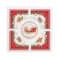 Platou patrat aperitiv, portelan, 25x25cm, "Christmas Heritage" - Easy Life