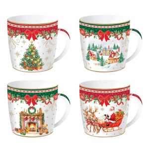 Cana portelan, 350ml, "Christmas Heritage" - Easy Life