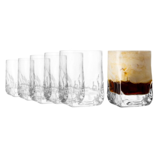 Set 6 pahare whisky, sticla, 330ml, "Frosty" - Borgonovo