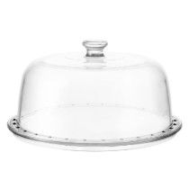 Platou servire tort, cu capac, sticla, 31cm, "Palladio" - Borgonovo