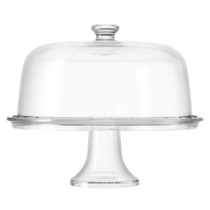 Platou tort cu picior si capac, sticla, 31cm, "Palladio" - Borgonovo