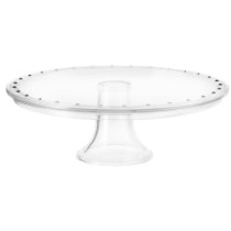 Platou servire tort, cu picior, sticla, 31cm, "Palladio" - Borgonovo