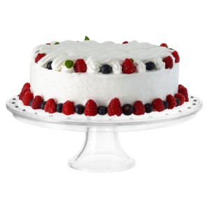 Platou servire tort, cu picior, sticla, 31cm, "Palladio" - Borgonovo