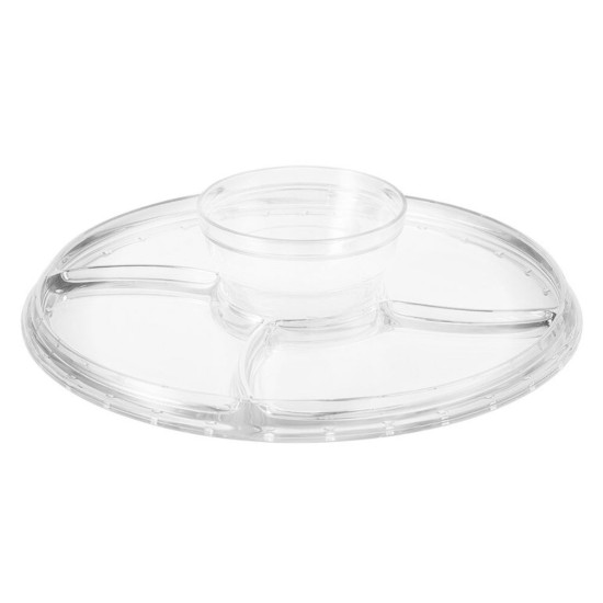 Platou servire 6 in 1, cu capac, sticla, 31cm, "Palladio" - Borgonovo