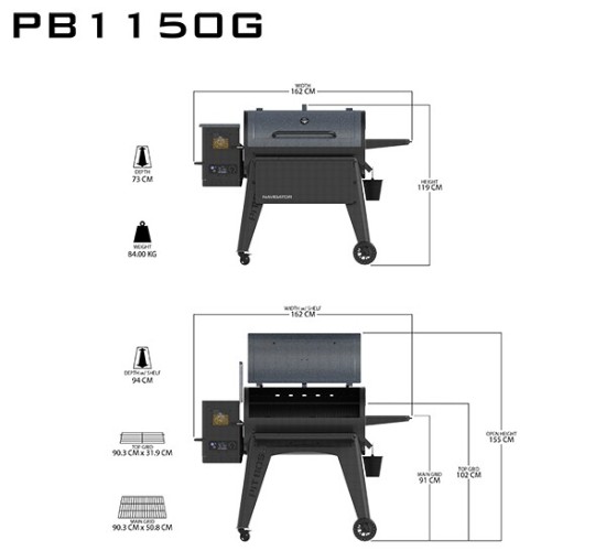 Gratar si afumatoare pe peleti Pit Boss Navigator 1150 10616