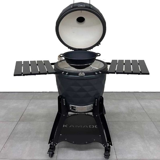 Gratar ceramic pe carbuni Kamado Brenton Black Diamond 56 cm 22 inci BRNT64