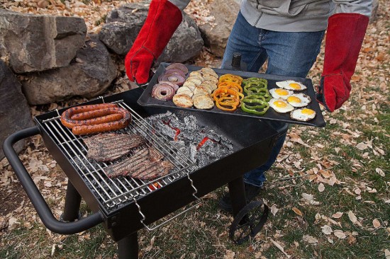 Gratar de campanie pe carbuni Cook Wagon Camp Chef CC-FPGG, grila otel, tava fonta