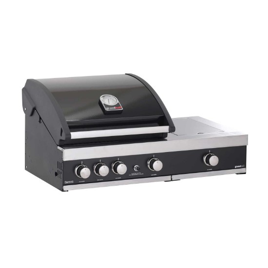 Gratar pe gaz cu 3 arzatoare din inox Grandhall Premium GT3 si arzator lateral sear burner K03000281A, incastrabil