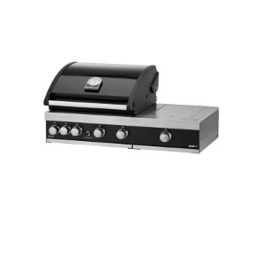 Gratar pe gaz cu 4 arzatoare din inox Grandhall Premium G4 plus si arzator lateral sear burner K04000326A, incastrabil