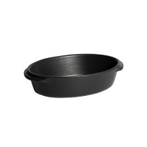 Mini-vas oval, ceramica, 21x13,5cm/0,55L, "Solo", Basalt - Emile Henry