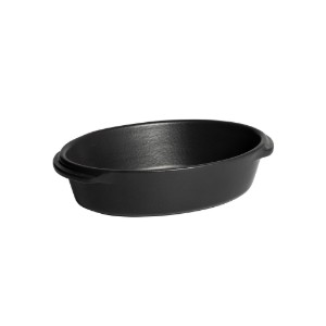 Mini-vas oval, ceramica, 21x13,5cm/0,55L, "Solo", Basalt - Emile Henry