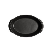Mini-vas oval, ceramica, 21x13,5cm/0,55L, "Solo", Basalt - Emile Henry