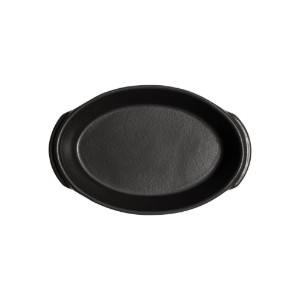 Mini-vas oval, ceramica, 21x13,5cm/0,55L, "Solo", Basalt - Emile Henry