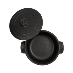 Mini-cocotte, ceramica, 13,5cm/0,6L, "Solo", Basalt - Emile Henry