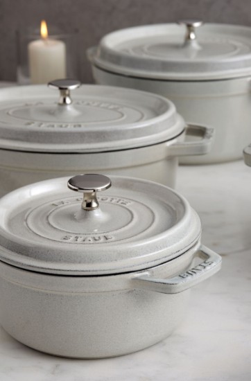 Oala Cocotte fonta, 20cm/2,2 L, White Truffle - Staub