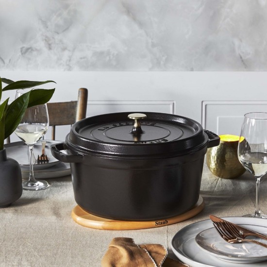 Oala Cocotte fonta, 24cm/3,8L, Black - Staub