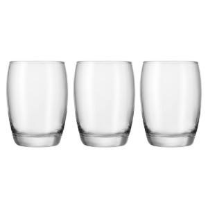 Set 3 pahare apa, sticla, 340ml, "Aurelia" - Borgonovo