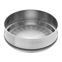 Oala Cocotte fonta, cu accesoriu pentru gatit la abur, 26cm/5,2L, Black - Staub