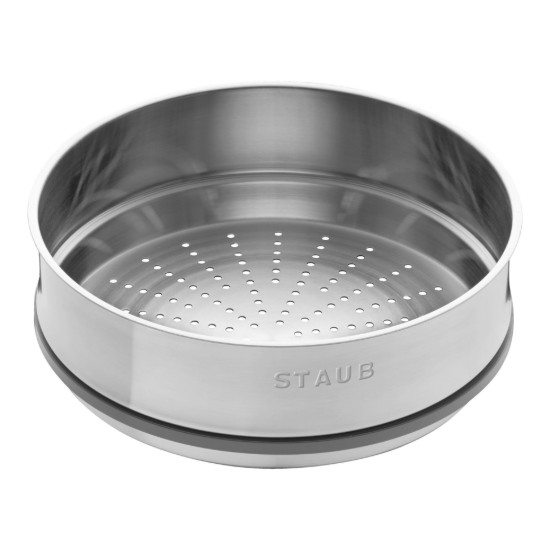 Oala Cocotte fonta, cu accesoriu pentru gatit la abur, 26cm/5,2L, Cherry - Staub