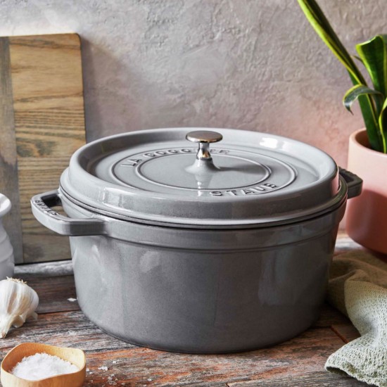 Oala Cocotte fonta, 26cm/5,2L, Graphite Grey - Staub