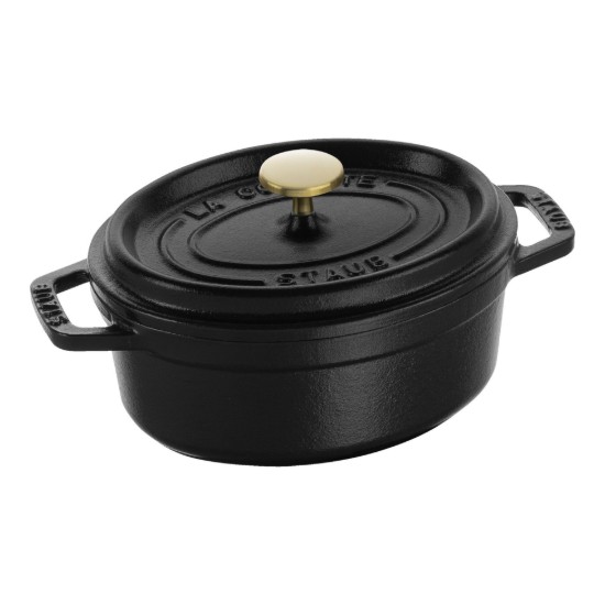 Oala Cocotte ovala, fonta, 15cm/0,6L, Black - Staub