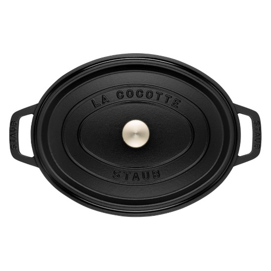 Oala Cocotte ovala, fonta, 29cm/4,2L, Black - Staub