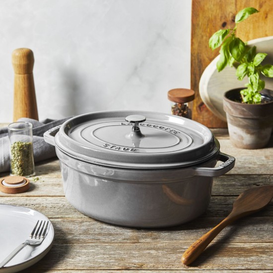 Oala Cocotte ovala, fonta, 31cm/5,5L, Graphite Grey - Staub