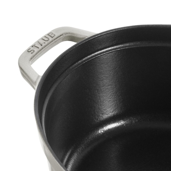 Oala Cocotte ovala, fonta, 33cm/6,7L, White Truffle - Staub