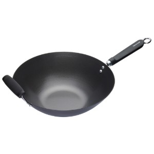 Tigaie wok, otel-carbon, 35,5 cm - Kitchen Craft