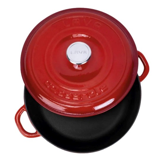 Cratita fonta, 28cm/3,26L, "New Heritage", Rosu - LAVA