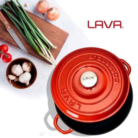 Cratita fonta, 28cm/3,26L, "New Heritage", Rosu - LAVA