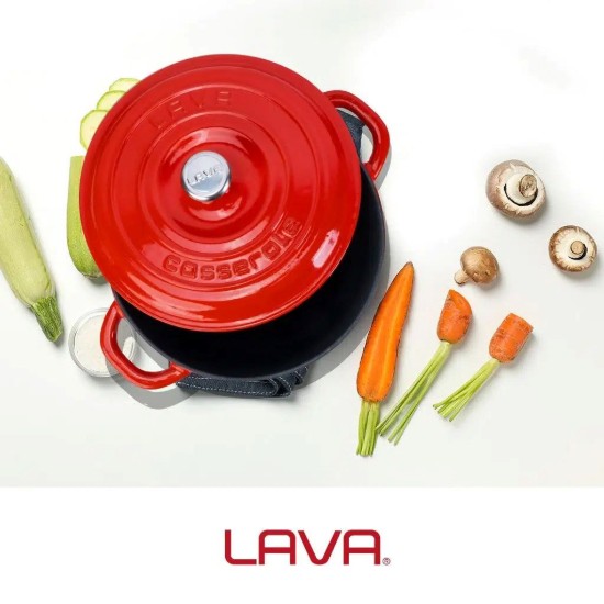 Cratita fonta, 22cm/3,31L, "New Heritage", Rosu - LAVA