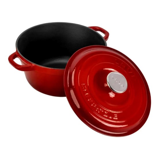 Cratita fonta, 26cm/4,86L, "New Heritage", Rosu - LAVA