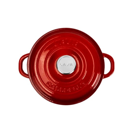 Cratita fonta, 26cm/4,86L, "New Heritage", Rosu - LAVA