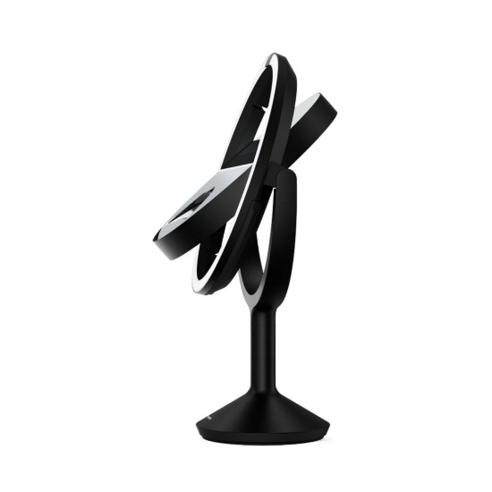 Oglinda cosmetica cu senzor, 25 cm, "Trio Max", Matte Black Steel - simplehuman