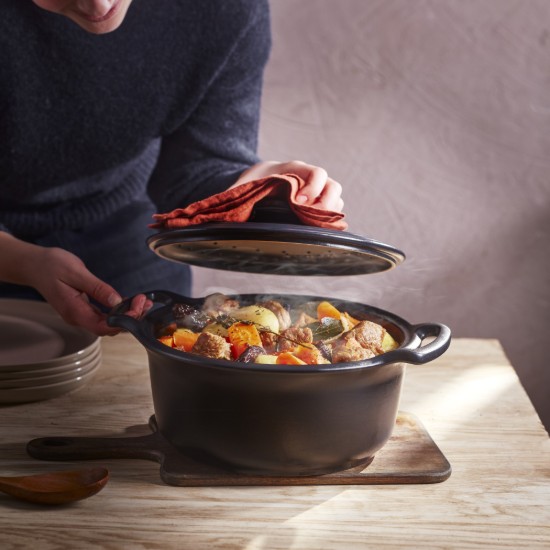 Oala Cocotte ceramica, 31cm/5,5L, "Sublime +", Slate - Emile Henry