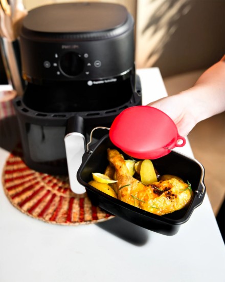 Recipient dreptunghiular pentru airfryer, otel, 20 x 13 cm - PYREX