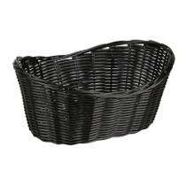 Cos oval pentru paine, plastic, 28 x 21 cm, Negru - Kesper