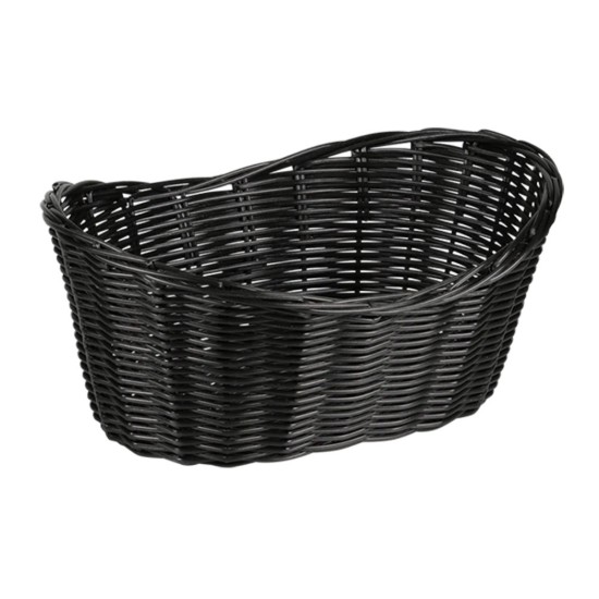 Cos oval pentru paine, plastic, 28 x 21 cm, Negru - Kesper
