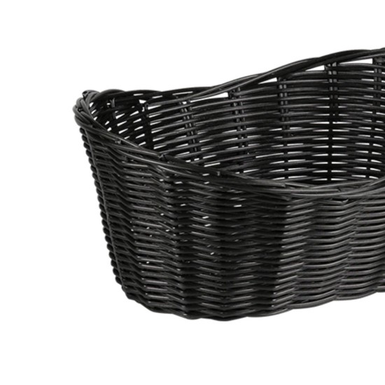 Cos oval pentru paine, plastic, 28 x 21 cm, Negru - Kesper