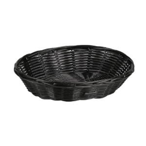 Cos oval pentru paine, plastic, 24 x 20 cm, Negru - Kesper