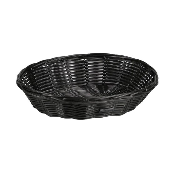 Cos oval pentru paine, plastic, 24 x 20 cm, Negru - Kesper