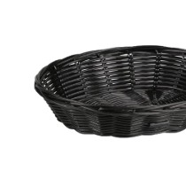 Cos oval pentru paine, plastic, 24 x 20 cm, Negru - Kesper
