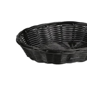 Cos oval pentru paine, plastic, 24 x 20 cm, Negru - Kesper