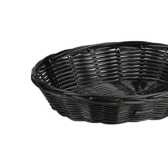 Cos oval pentru paine, plastic, 24 x 20 cm, Negru - Kesper