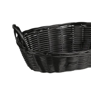 Cos oval pentru paine, plastic, 29 x 18 cm, Negru - Kesper