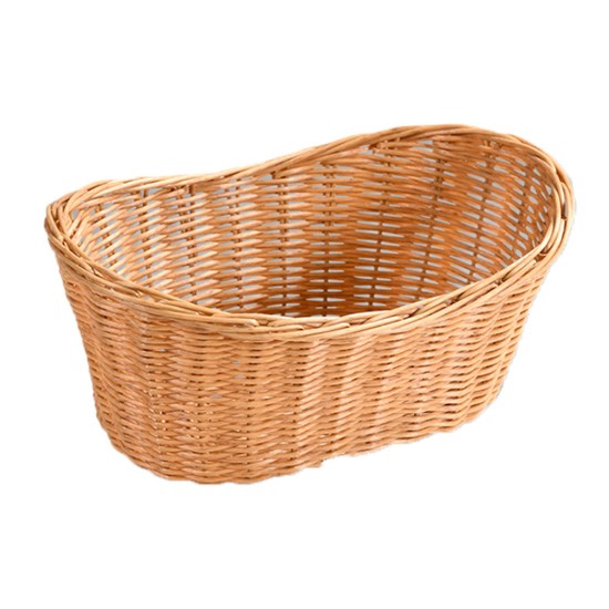 Cos oval pentru paine, plastic, 28 x 21 cm, Natur - Kesper