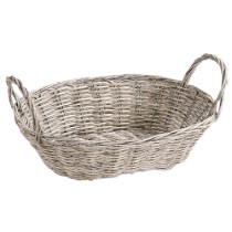 Cos oval pentru paine, plastic, 29 x 18 cm, Gri - Kesper